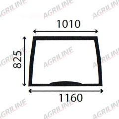 Cab Glass- Curved Front Window- Green Tint suitable for Ford & Fordson -  82002183