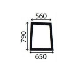 Cab Glass- Curved LH Side Window- Green Tint suitable for Fiat -  