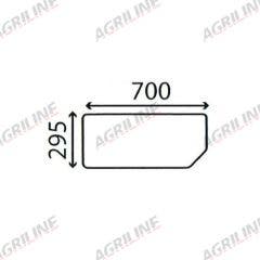 Cab Glass- Lower Rear- Green Tint suitable for New Holland -  
