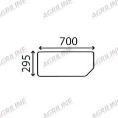 Cab Glass- Lower Rear- Green Tint suitable for Ford & Fordson -  82000485