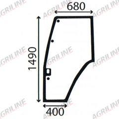 Cab Glass- Curved LH Door- Green Tint suitable for Ford & Fordson -  81871242  86508175