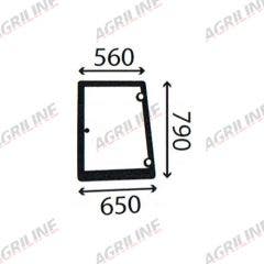 Cab Glass- Curved LH Side Window- Green Tint suitable for New Holland -  