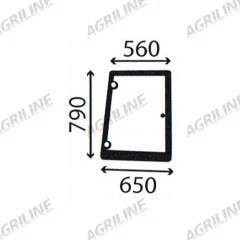 Cab Glass- Curved RH Side Window- Green Tint suitable for New Holland -  