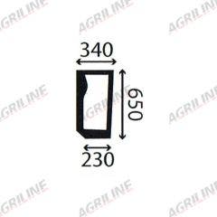 Cab Glass- LH Lower Front- Green Tint suitable for New Holland -  