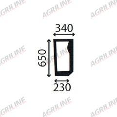 Cab Glass- RH Lower Front- Green Tint suitable for New Holland -  