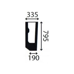 Cab Glass- Curved LH Lower Front- Green Tint suitable for New Holland -  89827539   89827539N   9827539