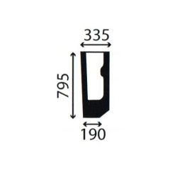 Cab Glass- Curved RH Lower Front- Green Tint suitable for New Holland -  89827540   89827540N
