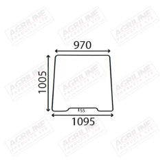 Cab Glass- Front Window- Clear suitable for Ford & Fordson -  83902011   D4NN94500N70D