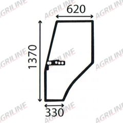 Cab Glass- Curved LH Door- Clear
