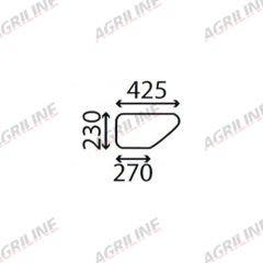 Cab Glass- Lower Door- Clear suitable for Ford & Fordson -  81823055