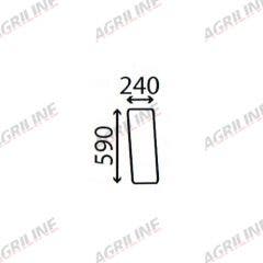 Cab Glass- Fixed Side Window- Clear suitable for Ford & Fordson -  81822820