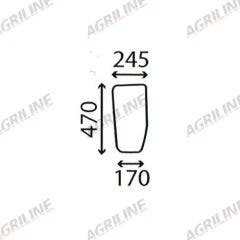 Cab Glass- LH Lower Front- Green Tint suitable for Ford & Fordson -  83904539