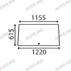 Cab Glass- Rear Window- Green Tint suitable for Massey Ferguson -  3042339M2