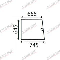 Cab Glass- RH Sliding Upper Side- Green Tint suitable for Massey Ferguson -  3380125M1  3380125M2