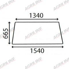 Cab Glass- RH Upper Side- Green Tint suitable for Massey Ferguson -  3042334M1