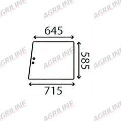 Cab Glass- Sliding Top Door- Green Tint suitable for Massey Ferguson -  1634975M1