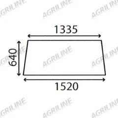 Cab Glass- Top Door 1 Piece- Green Tint suitable for Massey Ferguson -  3052724M1