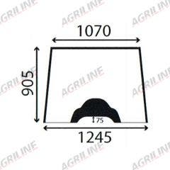 Cab Glass- Front Window - Green Tint suitable for Massey Ferguson -  3806573M1