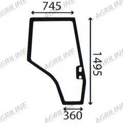 Cab Glass- Curved RH Door - Clear