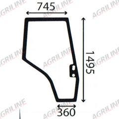 Cab Glass- Curved RH Door - Green Tint suitable for Massey Ferguson -  3805642M1