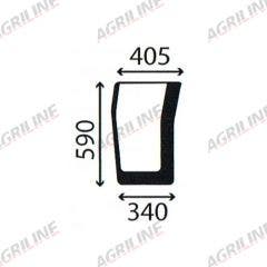 Cab Glass- Curved RH Lower Front - Clear suitable for Massey Ferguson -  3804552M1