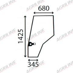 Cab Glass- Curved LH Door - Green Tint