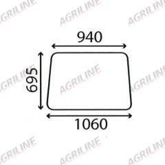 Cab Glass- Front Window - Green Tint suitable for Massey Ferguson -  1670465M1