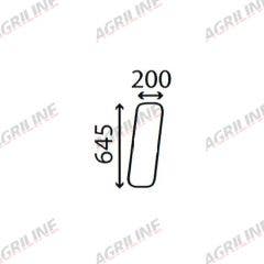 Cab Glass- Lower Front Window - Green Tint suitable for Massey Ferguson -  1665676M1  1665676M2