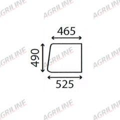 Cab Glass- Sliding Top Door - Clear suitable for Massey Ferguson -  1698161M2