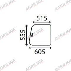 Cab Glass- Sliding Top Door - Clear suitable for Massey Ferguson -  1875902M2