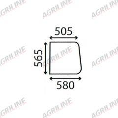 Cab Glass- Fixed Top Door - Clear suitable for Massey Ferguson -  1875901M3