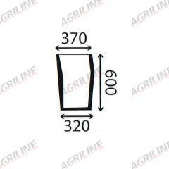 Cab Glass- Curved LH Lower Front - Green Tint suitable for Massey Ferguson -  3902149M1