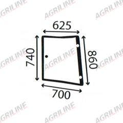 Cab Glass- Curved LH Corner - Green Tint suitable for Massey Ferguson -  3902130M1