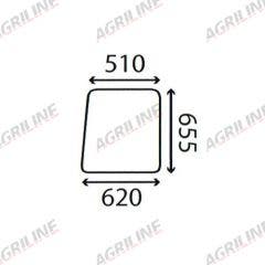 Cab Glass- Top Door- Clear suitable for Massey Ferguson -  1864676M1