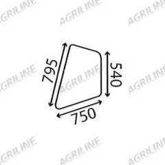 Cab Glass- Top Door- Clear suitable for Massey Ferguson -  1866272M1