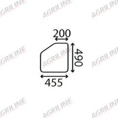 Cab Glass- Lower Door- Clear suitable for Massey Ferguson -  1866275M1