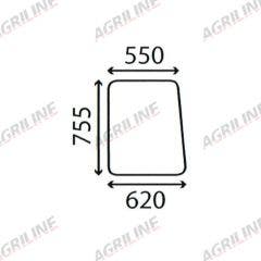 Cab Glass- Top Door- Clear