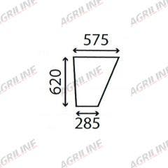 Cab Glass- Lower Door - Clear suitable for Massey Ferguson -  1897861M1