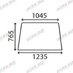 Cab Glass- Front Window - Clear suitable for Massey Ferguson -  1897855M1
