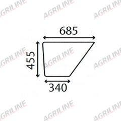 Cab Glass- Lower Door - Clear suitable for Massey Ferguson -  1897858M1