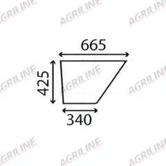 Cab Glass- Lower Door - Clear suitable for Massey Ferguson -  3473435M1