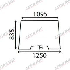 Cab Glass- Front Window - Clear suitable for Massey Ferguson -  3478320M1