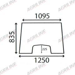 Cab Glass- Front Window - Clear suitable for Massey Ferguson -  3475992M1