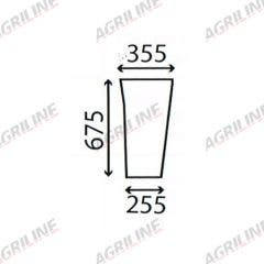 Cab Glass- Lower Front - Clear suitable for Massey Ferguson -  3475994M1