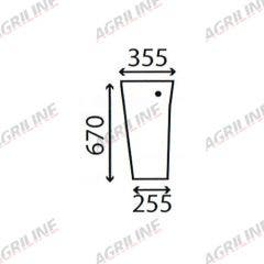 Cab Glass- RH Lower Front - Clear suitable for Massey Ferguson -  3475995M1
