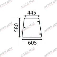 Cab Glass- Opening Side Window - Clear suitable for Massey Ferguson -  3476127M1
