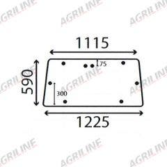 Cab Glass- Rear Window - Clear suitable for Massey Ferguson -  3477716M1