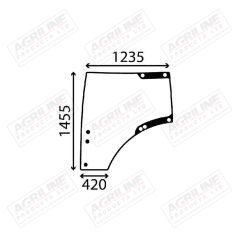 Cab Glass - Door LH