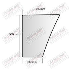 Cab Glass - Lower Door Left Curved suitable for John Deere tractor
