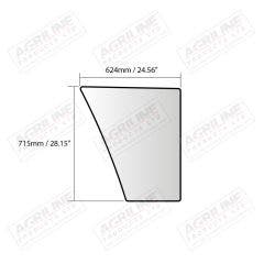 Cab Glass - Door Front Right Curved suitable for John Deere tractor